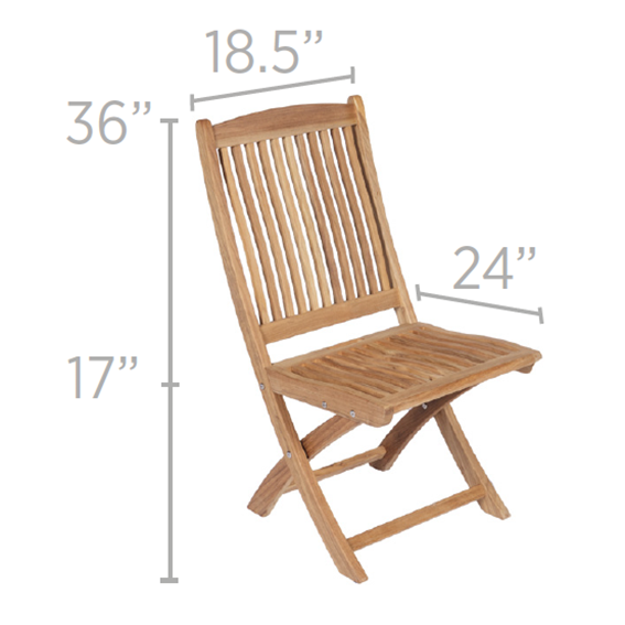 Royal Teak Collection Sailor Folding Side Chair