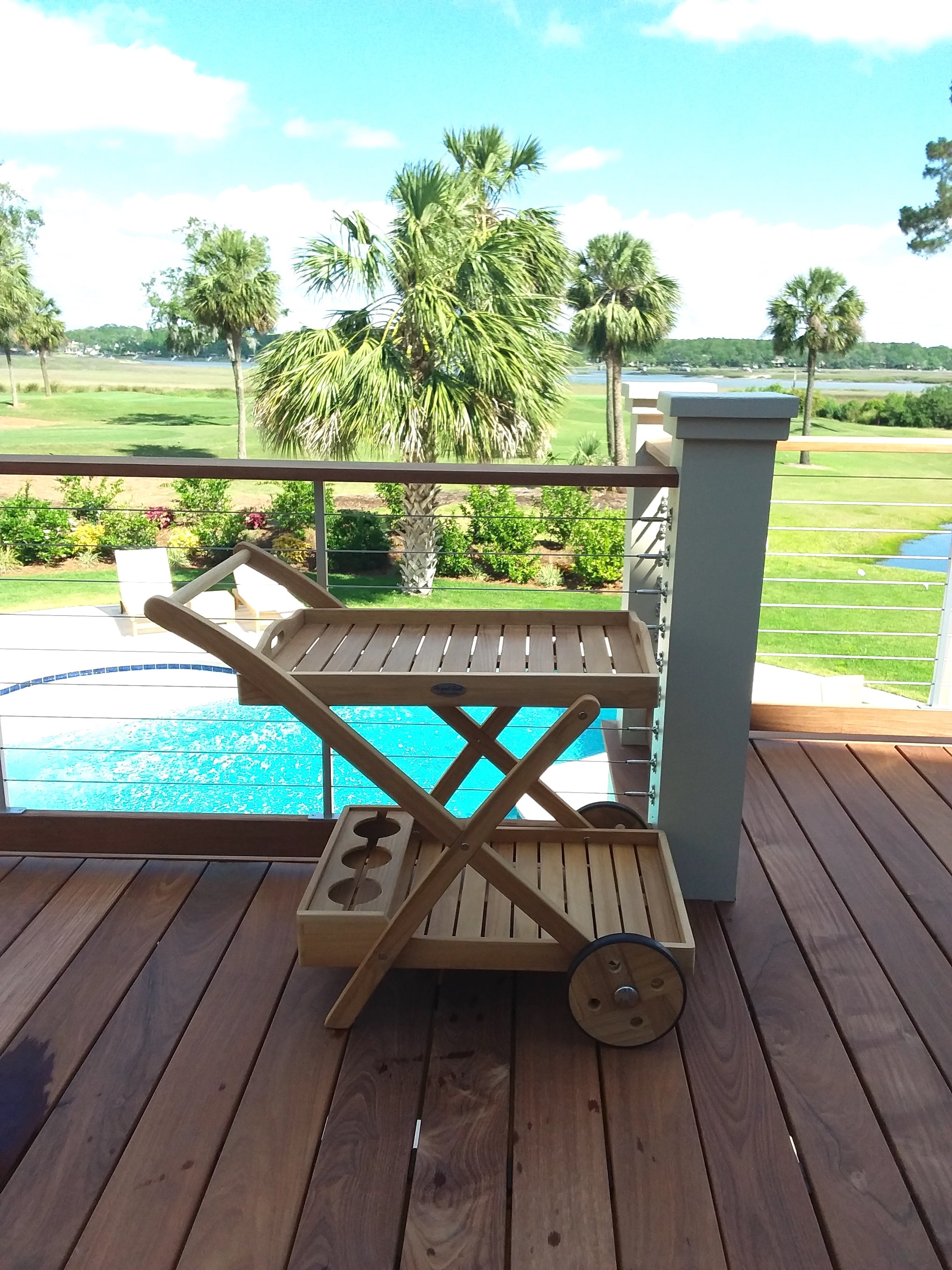 Royal Teak Collection Tray Cart